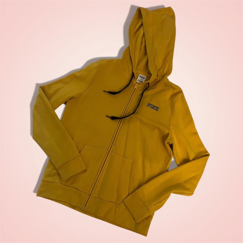 PINK Victoria's Secret Mustard Hoodie Sz M